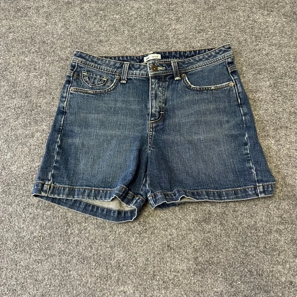 Lee Denim Shorts Womens Size 10 Blue Low Rise Stretch Casual Jean Shorts